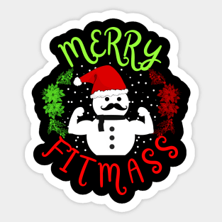 Merry Fitmass Merry Christmas Sticker